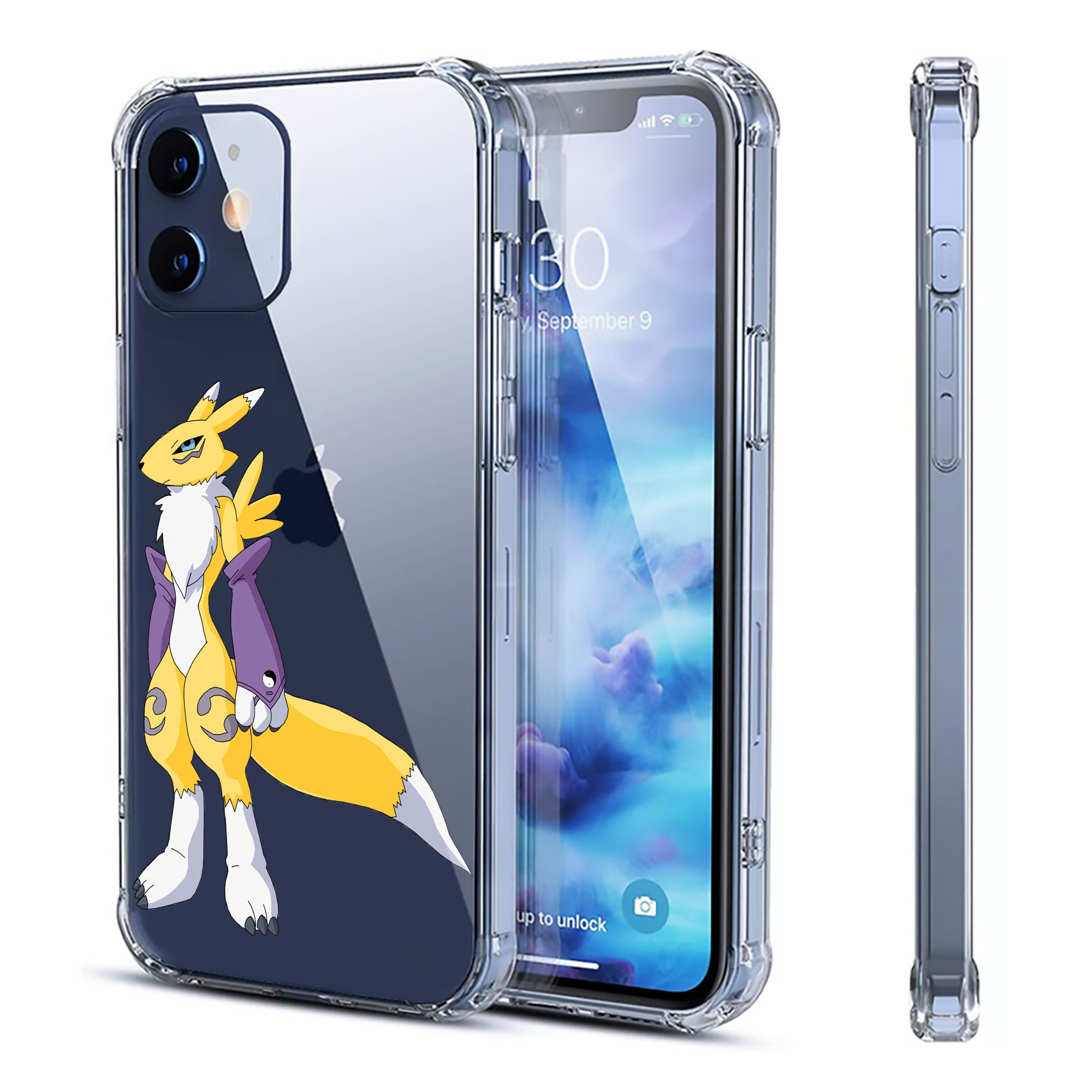 （画像用） Digimon デジタルモンスター/デジモン 【iPhone 12シリーズ対応】透明スマホケース（クリアソフトケース）